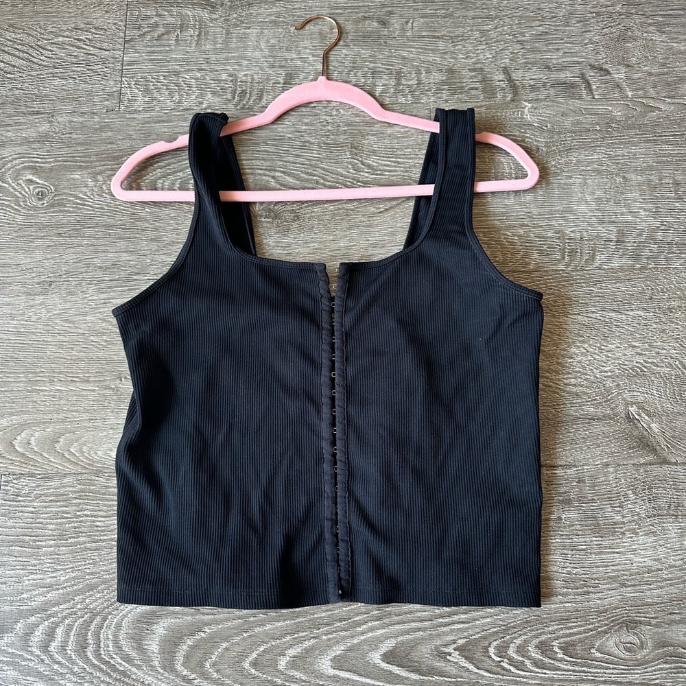 Abercrombie & Fitch Black Ribbed Tank Top